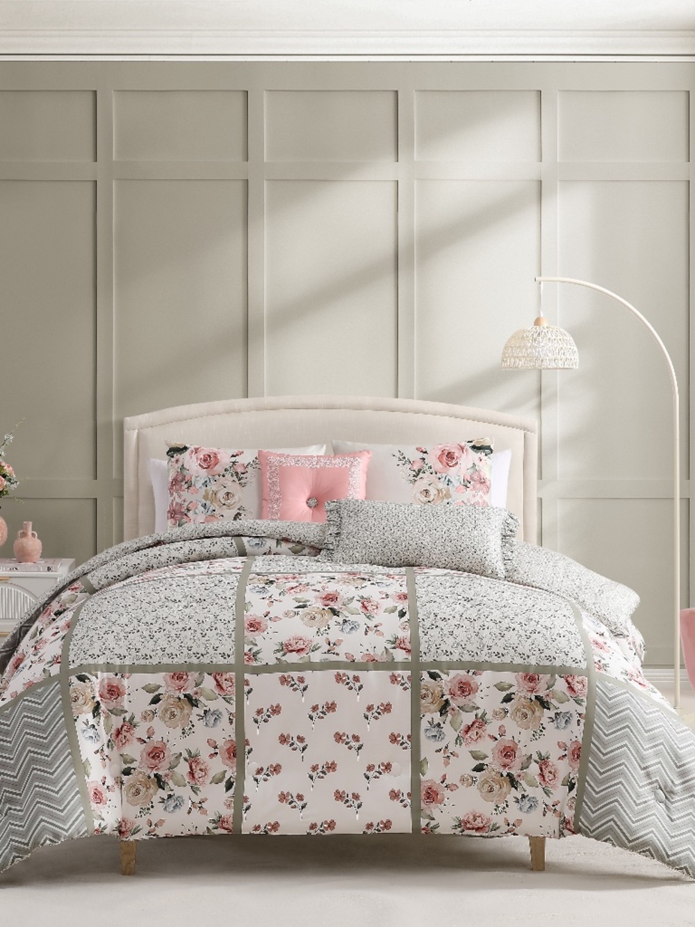 Bebejan Sage Serenity Reversible Queen Comforter Set